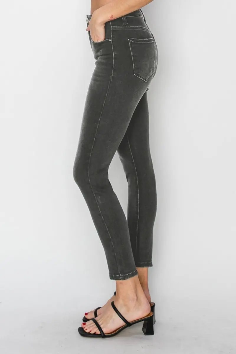 RISEN Full Size High Rise Ankle Skinny Jeans for Women - Love Salve